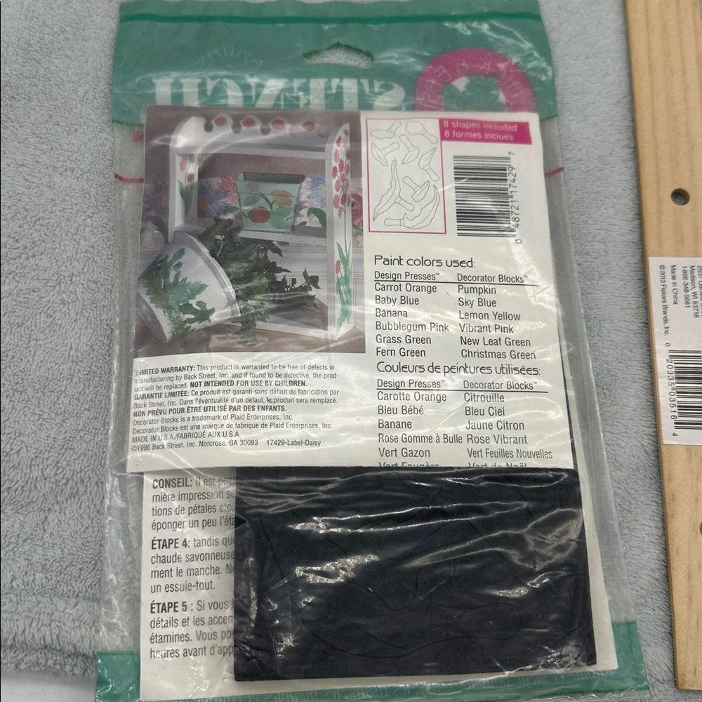 Vintage Stencil Stamps Kits - Lot of 3 Packages, Different Flowers - Picture 5 of 7